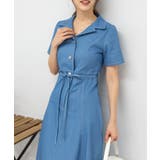 ストレッチ デニム リボンベルト 配色ステッチ ロングワンピース | Pumpkin Port | 詳細画像11