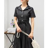 ストレッチ デニム リボンベルト 配色ステッチ ロングワンピース | Pumpkin Port | 詳細画像21