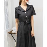 ストレッチ デニム リボンベルト 配色ステッチ ロングワンピース | Pumpkin Port | 詳細画像24