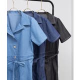 ストレッチ デニム リボンベルト 配色ステッチ ロングワンピース | Pumpkin Port | 詳細画像29