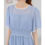 フレア袖 ハイウエスト ドット柄ロングワンピース | Pumpkin  Port | 詳細画像21 