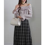 ダブルリボン ボリューム袖 ドッキングロングワンピース | Pumpkin Port | 詳細画像8