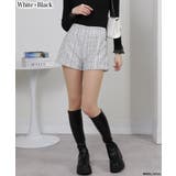 ホワイト/ブラック | ファンシーツィード ショートパンツ | Pumpkin Port