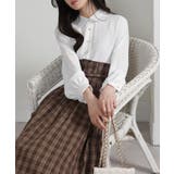 シャツ×細ベルト付ハイウエスト ドッキングワンピース | Pumpkin  Port | 詳細画像19 