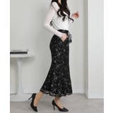 ラメ花柄 レース地 マーメイドロングスカート | Pumpkin  Port | 詳細画像6 