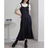 配色ステッチ マーメイド切替 キャミワンピース | Pumpkin  Port | 詳細画像4 