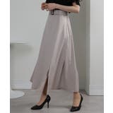 配色ステッチ サイドスリット ベルト付ロングスカート | Pumpkin  Port | 詳細画像13 