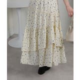 シアーチェック×小花柄ティアードロングスカート | Pumpkin  Port | 詳細画像7 