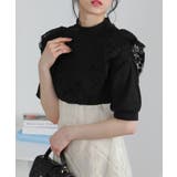 リブVレース シアーチェックフレアスカートドッキングロングワンピース | Pumpkin Port | 詳細画像17
