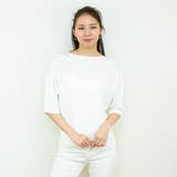 オフホワイト | 肩透かしモチーフドルマンプルオーバー | Pumpkin  Port