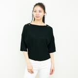 ブラック | 肩透かしモチーフドルマンプルオーバー | Pumpkin  Port