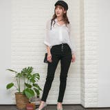 【超ストレッチ美脚】スーパーストレッチ ハイウエストスキニーパンツ | Pumpkin  Port | 詳細画像4 