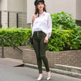 カーキ | 【超ストレッチ美脚】スーパーストレッチ ハイウエストスキニーパンツ | Pumpkin  Port