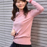 ピンク | ソフト天竺ニット ハイネック長袖プルオーバー | Pumpkin  Port