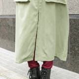 ポリエステルピーチ ドローストリングテーラードロングコート | Pumpkin  Port | 詳細画像14 