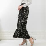 ブラック | ダルメシアン柄 ティアード スカート | Pumpkin Port