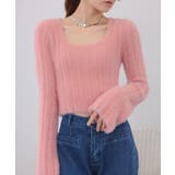 シャギーニット 短丈 スクエアネック ニット | Pumpkin  Port | 詳細画像25 