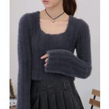 シャギーニット 短丈 スクエアネック ニット | Pumpkin  Port | 詳細画像33 