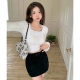 シャギーニット 短丈 スクエアネック ニット | Pumpkin  Port | 詳細画像7 