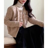 レトロな大人カジュアル ニットカーディガン 韓国 韓国ファッション | Pumpkin Port | 詳細画像14