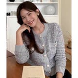 レトロな大人カジュアル ニットカーディガン 韓国 韓国ファッション | Pumpkin Port | 詳細画像17