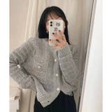 レトロな大人カジュアル ニットカーディガン 韓国 韓国ファッション | Pumpkin Port | 詳細画像19