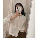レトロな大人カジュアル ニットカーディガン 韓国 韓国ファッション | Pumpkin Port | 詳細画像3