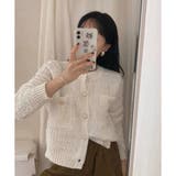 レトロな大人カジュアル ニットカーディガン 韓国 韓国ファッション | Pumpkin Port | 詳細画像4