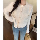 レトロな大人カジュアル ニットカーディガン 韓国 韓国ファッション | Pumpkin Port | 詳細画像6