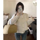 レトロな大人カジュアル ニットカーディガン 韓国 韓国ファッション | Pumpkin Port | 詳細画像7