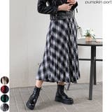 ネルチェック プリーツロングスカート | Pumpkin Port | 詳細画像1