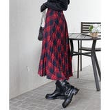 ネルチェック プリーツロングスカート | Pumpkin Port | 詳細画像13