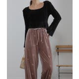 花柄刺繍 ベロア イージーワイド パンツ(裏地付き) | Pumpkin Port | 詳細画像33