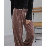 花柄刺繍 ベロア イージーワイド パンツ(裏地付き) | Pumpkin Port | 詳細画像34