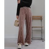 花柄刺繍 ベロア イージーワイド パンツ(裏地付き) | Pumpkin Port | 詳細画像35