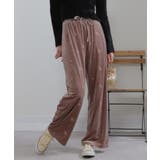 花柄刺繍 ベロア イージーワイド パンツ(裏地付き) | Pumpkin Port | 詳細画像36