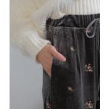 花柄刺繍 ベロア イージーワイド パンツ(裏地付き) | Pumpkin Port | 詳細画像44