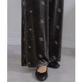 花柄刺繍 ベロア イージーワイド パンツ(裏地付き) | Pumpkin Port | 詳細画像45