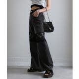 レース切替 デニムワイドロングパンツ | Pumpkin Port | 詳細画像22