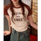サイドドロストリボン ラグランスリーブ ショート丈半袖Tシャツ | Pumpkin Port | 詳細画像2