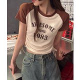 サイドドロストリボン ラグランスリーブ ショート丈半袖Tシャツ | Pumpkin Port | 詳細画像30
