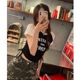サイドドロストリボン ラグランスリーブ ショート丈半袖Tシャツ | Pumpkin Port | 詳細画像31