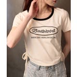 サークルロゴプリント サイドドロストリボン ショート丈半袖Tシャツ | Pumpkin Port | 詳細画像15