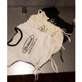 サークルロゴプリント サイドドロストリボン ショート丈半袖Tシャツ | Pumpkin Port | 詳細画像18