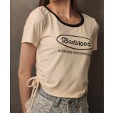サークルロゴプリント サイドドロストリボン ショート丈半袖Tシャツ | Pumpkin Port | 詳細画像21