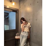 サークルロゴプリント サイドドロストリボン ショート丈半袖Tシャツ | Pumpkin Port | 詳細画像27