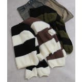 シャギーボーダー ショート丈ボリューム袖ニット | Pumpkin Port | 詳細画像29