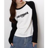 CALIFORNIA プリント ラグラン長袖ニットTシャツ | Pumpkin Port | 詳細画像16