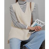 シャギーニット サイドスリット Vネック ベスト | Pumpkin  Port | 詳細画像17 