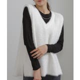 シャギーニット サイドスリット Vネック ベスト | Pumpkin  Port | 詳細画像22 